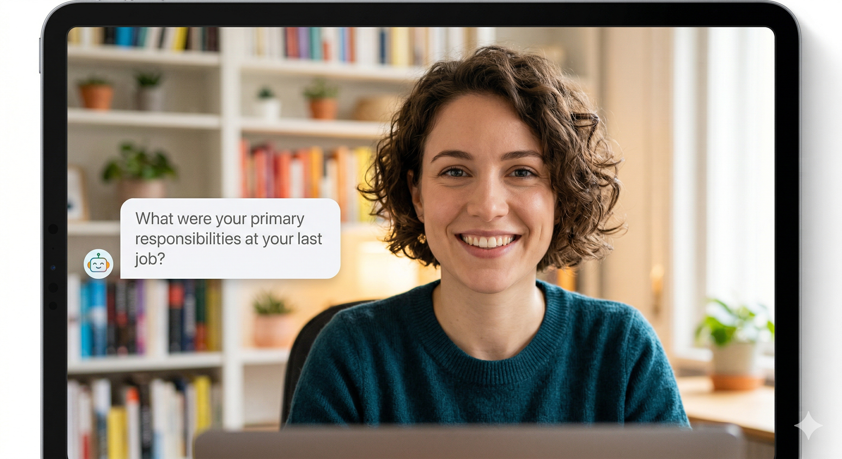 Candidate completing an AI-powered screening interview